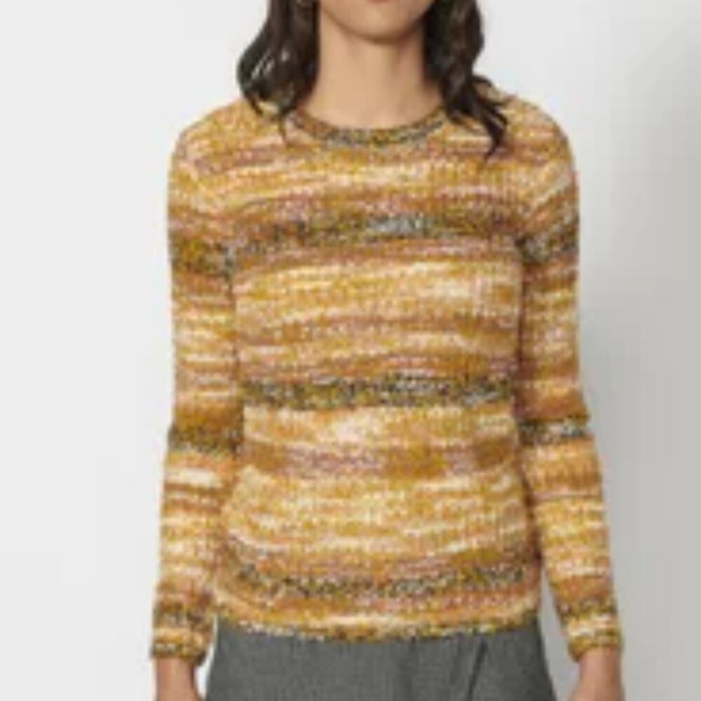 NWT Rockin' C Cozy Knit Sweater Multicolor Striped Sweater Sz.M #1552